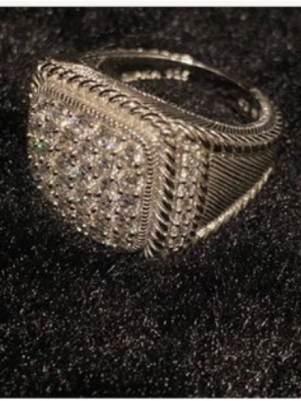 Judith Ripka ( HUGE) Pavé Square  -Statement Ring